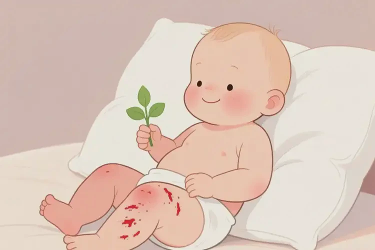 寶寶身上容易起濕疹不管它會(huì)自己好嗎(圖2)