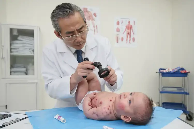 婴儿面部出现湿疹不管它会自己自愈吗(图2)