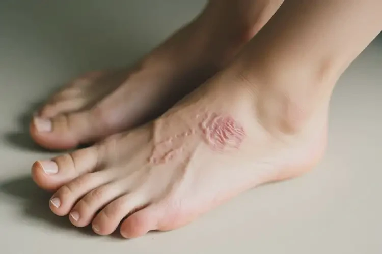 女人腳上出現(xiàn)濕疹不管它會(huì)自己好嗎(圖2)
