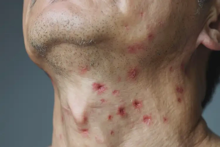 男性脖子经常长湿疹不管它会自己痊愈吗(图4)