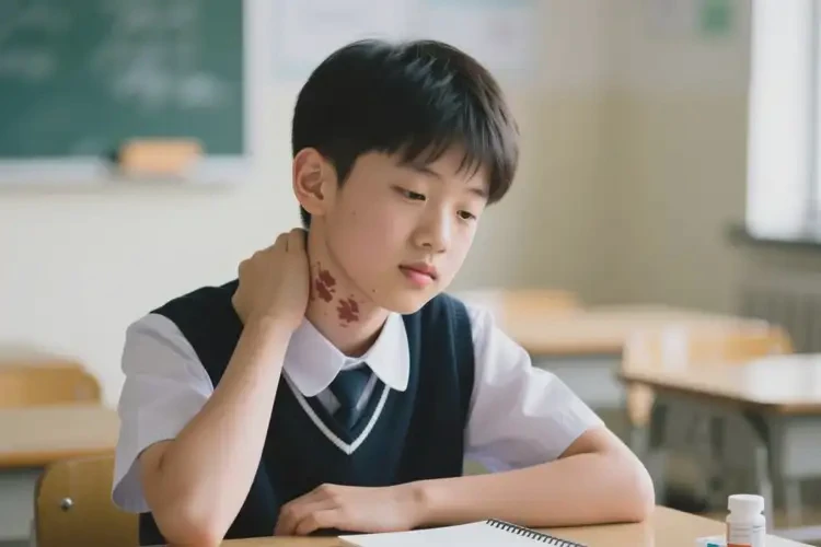 中學(xué)生脖子上經(jīng)常長濕疹不管它會自己痊愈嗎(圖3)