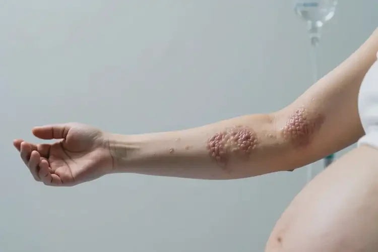 產(chǎn)婦手臂上起濕疹不管它會(huì)自己好嗎(圖2)