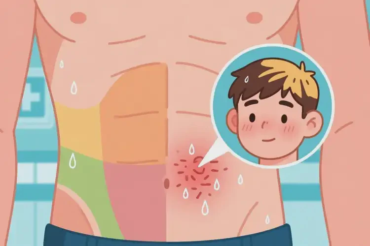 男生肚子容易起濕疹能夠徹底治愈嗎(圖1)