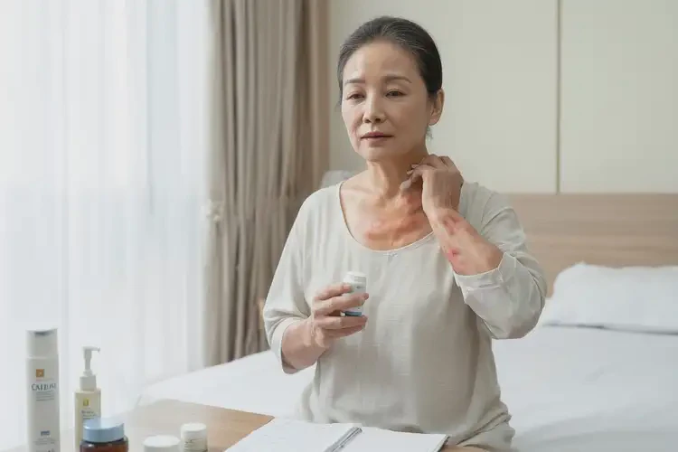 女人脖子出現(xiàn)濕疹可不可以徹底自愈(圖1)