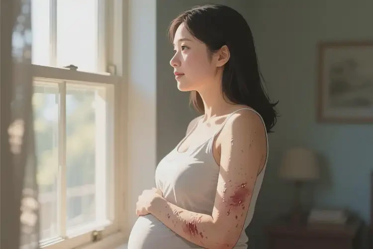 產(chǎn)婦身上經(jīng)常長(zhǎng)濕疹不管它會(huì)自己好嗎(圖1)