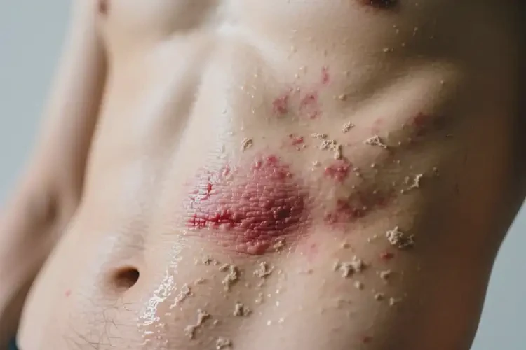 男人肚子上出濕疹可以徹底自愈嗎(圖1)