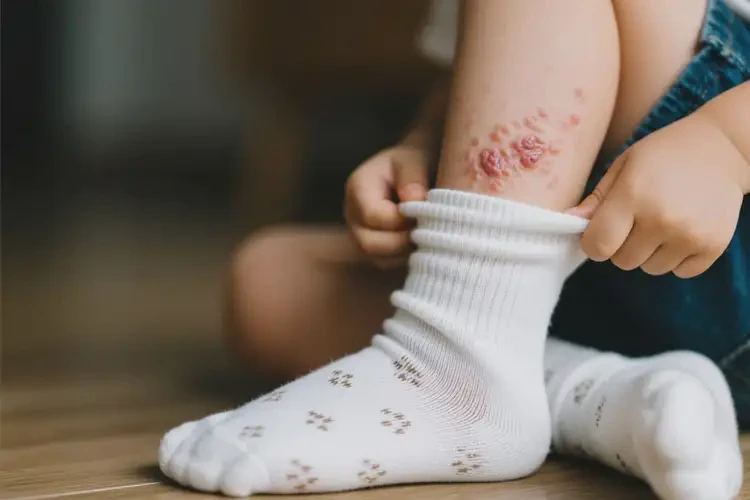 小兒腳上起濕疹不管它會自己痊愈嗎(圖1)