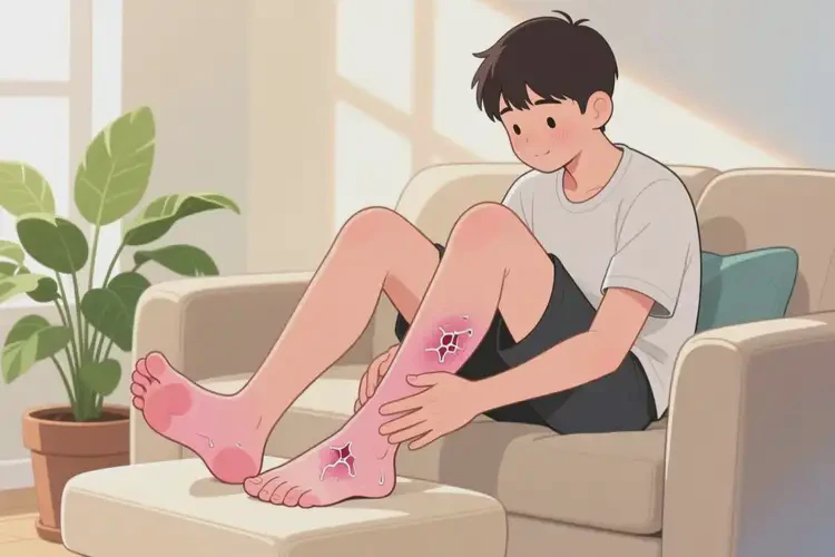 男生腳上起濕疹可不可以徹底自愈(圖1)