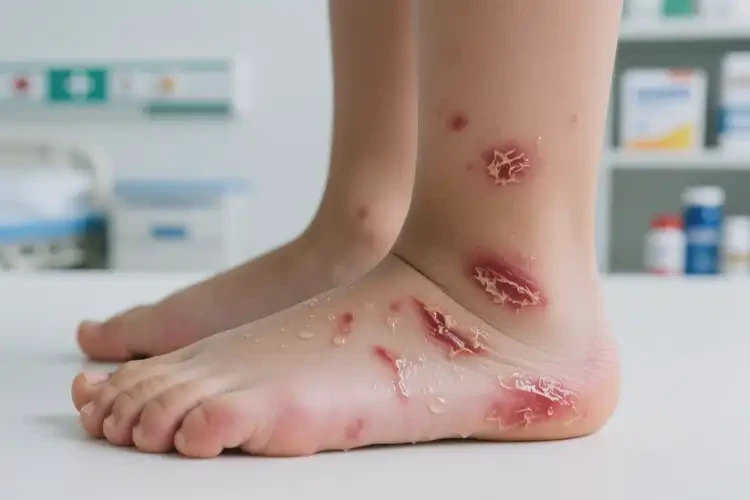 孩子腳上經(jīng)常起濕疹不管它會自己自愈嗎(圖4)