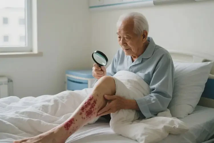 高齡老人小腿有濕疹不管它會自己好嗎(圖2)