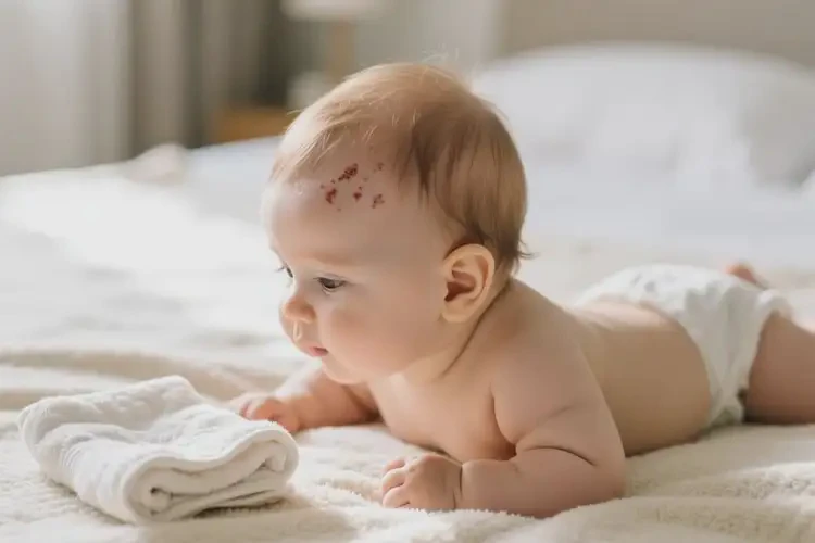 小兒面部偶爾起濕疹不管它會(huì)自己好嗎(圖2)