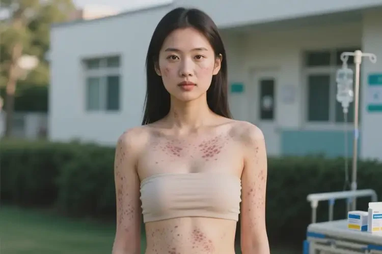 女生全身長(zhǎng)濕疹不管它會(huì)自己痊愈嗎(圖2)