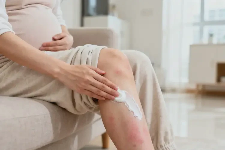 哺乳期媽媽小腿上長(zhǎng)濕疹能徹底自愈嗎(圖1)