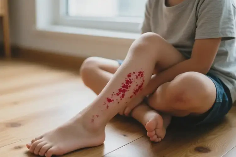 小孩小腿上經(jīng)常起濕疹能靠自己自愈嗎(圖1)