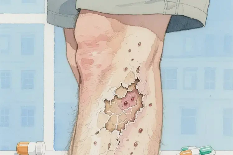 男生小腿起濕疹能靠自己自愈嗎(圖3)