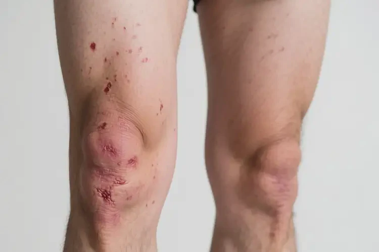 男性大腿上偶爾長(zhǎng)濕疹能徹底自愈嗎(圖1)