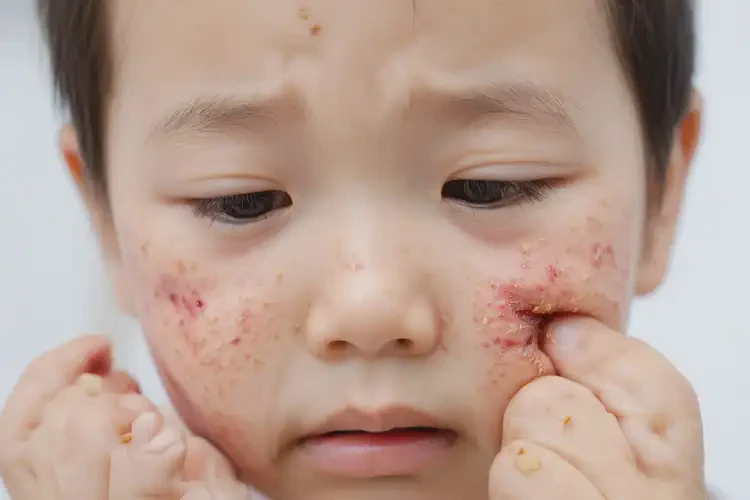 少儿面部经常起湿疹不管它会自己好吗(图4)