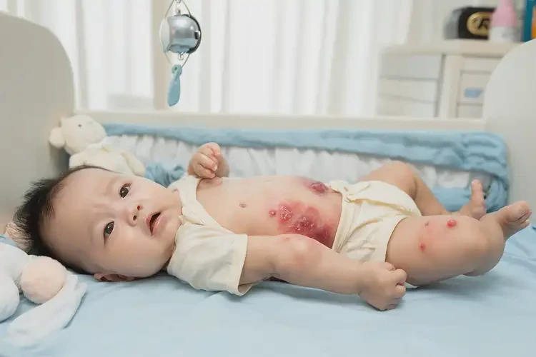 嬰兒肚子上偶爾長(zhǎng)濕疹不管它會(huì)自己痊愈嗎(圖2)