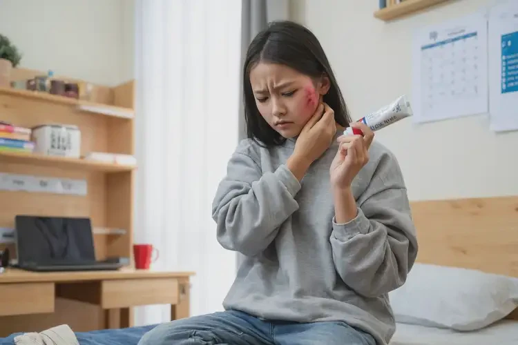 大學(xué)生脖子容易長(zhǎng)濕疹不管它會(huì)自己痊愈嗎(圖3)