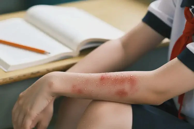 中學(xué)生手臂上經(jīng)常起濕疹不管它會(huì)自己好嗎(圖1)