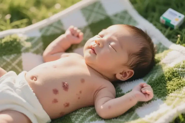 新生兒肚子偶爾起濕疹不管它會自己自愈嗎(圖1)