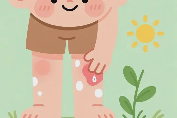 兒童大腿上容易起濕疹不管它會(huì)自己自愈嗎(圖1)