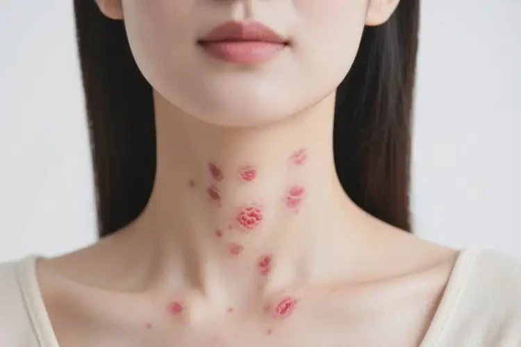 女人脖子上出現(xiàn)濕疹可不可以徹底自愈(圖1)