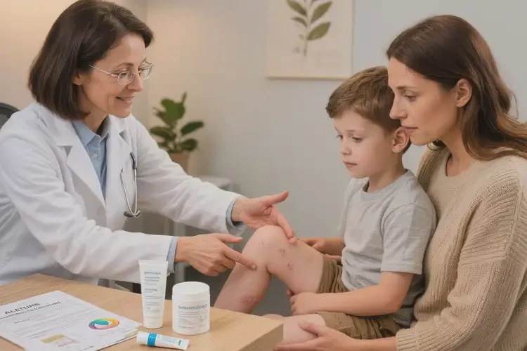 小孩小腿上出現(xiàn)濕疹能徹底自愈嗎(圖3)