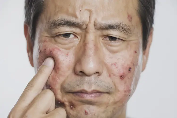 男生脸上经常长湿疹不管它会自己自愈吗(图2)