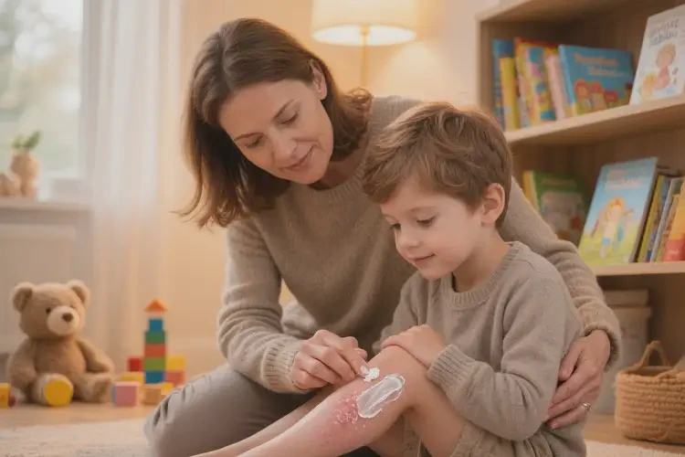 小孩小腿上出現(xiàn)濕疹能徹底自愈嗎(圖4)