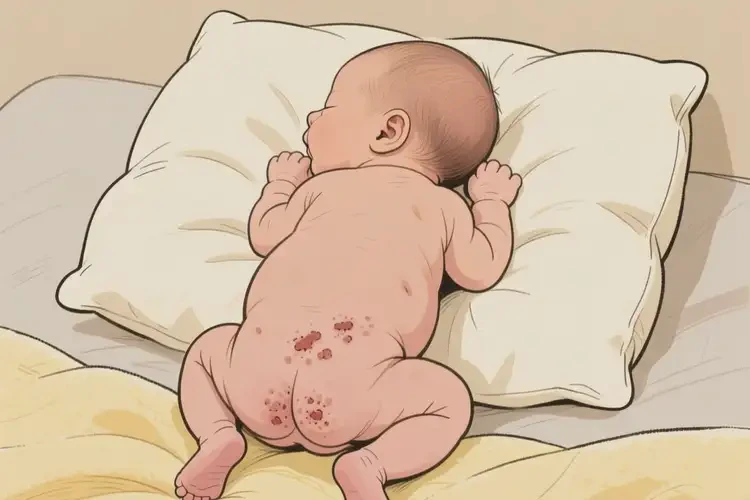 新生兒屁股有濕疹不管它會自己自愈嗎(圖2)