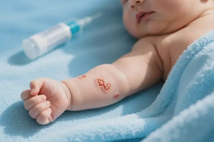 寶寶手臂經(jīng)常長(zhǎng)濕疹不管它會(huì)自己好嗎(圖1)