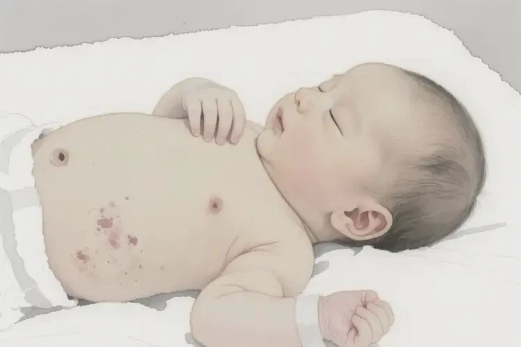 婴儿肚子经常起湿疹可以彻底自愈吗(图1)