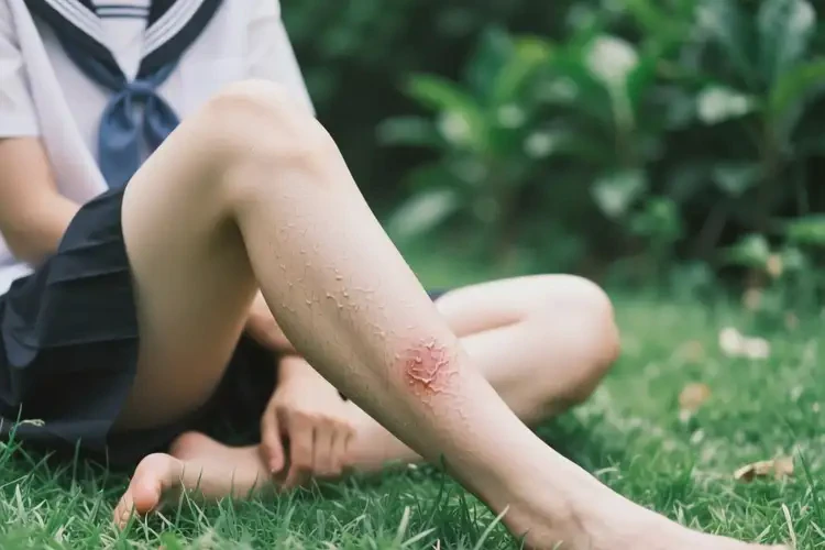 大學生小腿長濕疹不管它會自己痊愈嗎(圖2)
