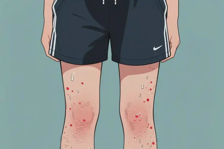 中學(xué)生大腿上偶爾起濕疹不管它會(huì)自己好嗎(圖1)