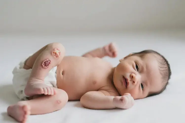 新生兒小腿上長濕疹不管它會自己好嗎(圖1)