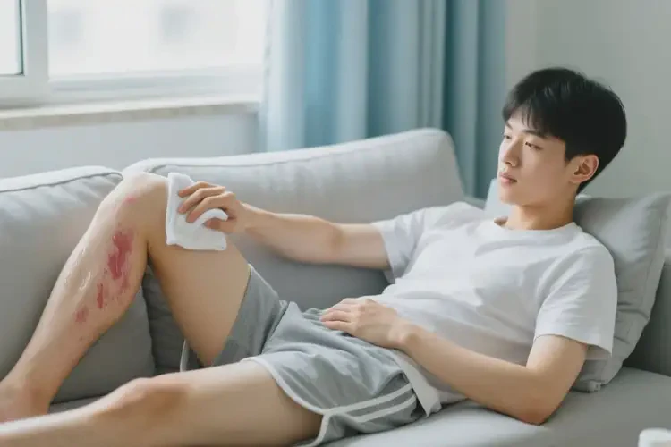 大學生大腿上長濕疹不管它會自己痊愈嗎(圖3)