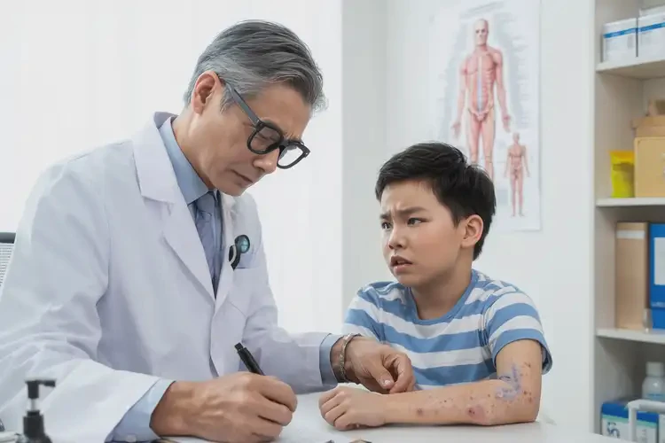 小學生手臂上出現(xiàn)濕疹可不可以徹底自愈(圖2)