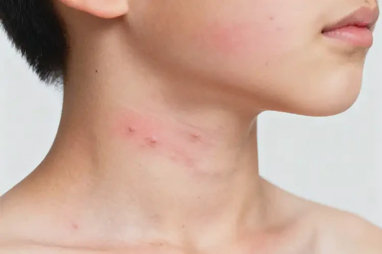 青少年脖子上偶爾長濕疹不管它會自己自愈嗎(圖1)