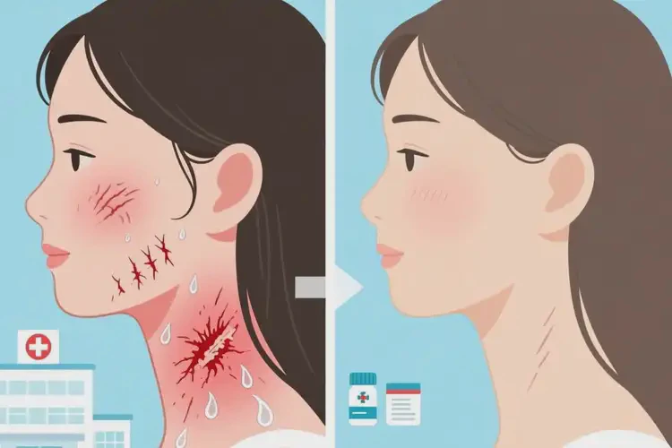 女性脖子上出濕疹可以徹底自愈嗎(圖1)