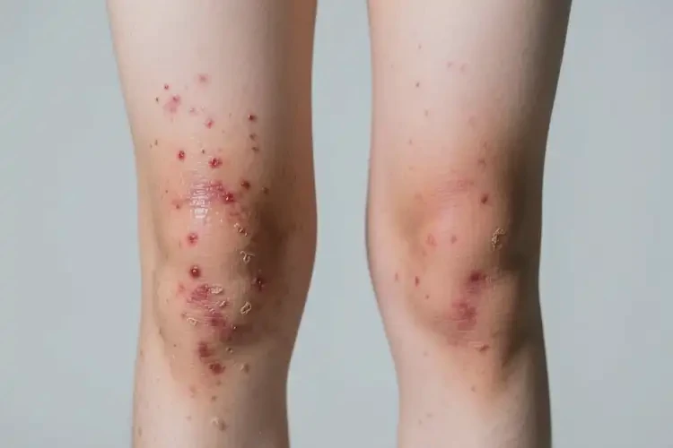 青少年大腿偶尔长湿疹可以彻底自愈吗(图1)