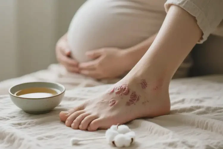 產(chǎn)婦腳上容易起濕疹能徹底自愈嗎(圖1)