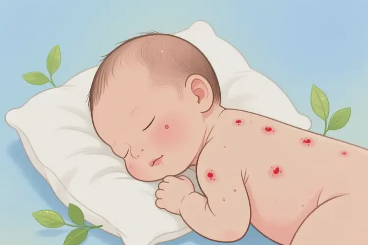 新生兒脖子上經(jīng)常長濕疹不管它會自己好嗎(圖2)