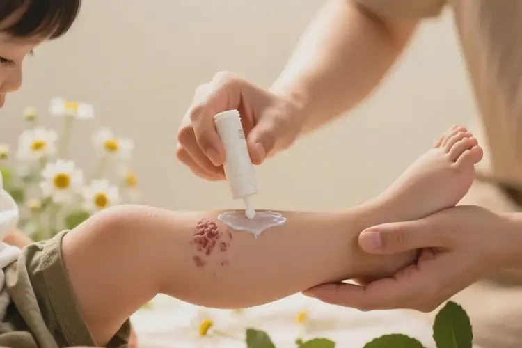 孩子大腿上有濕疹不管它會(huì)自己痊愈嗎(圖1)