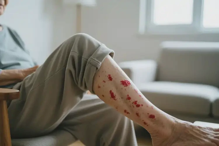 老年人小腿上有湿疹不管它会自己痊愈吗(图4)