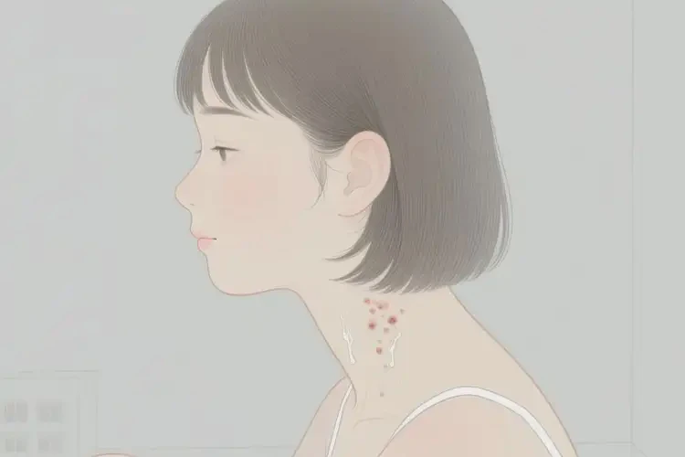 女生脖子上起濕疹不管它會(huì)自己自愈嗎(圖1)