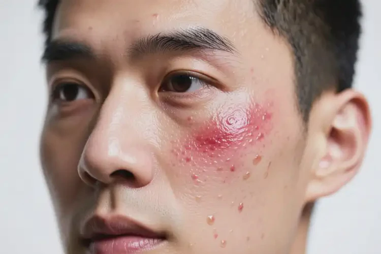 男性面部出現(xiàn)濕疹可不可以徹底自愈(圖4)