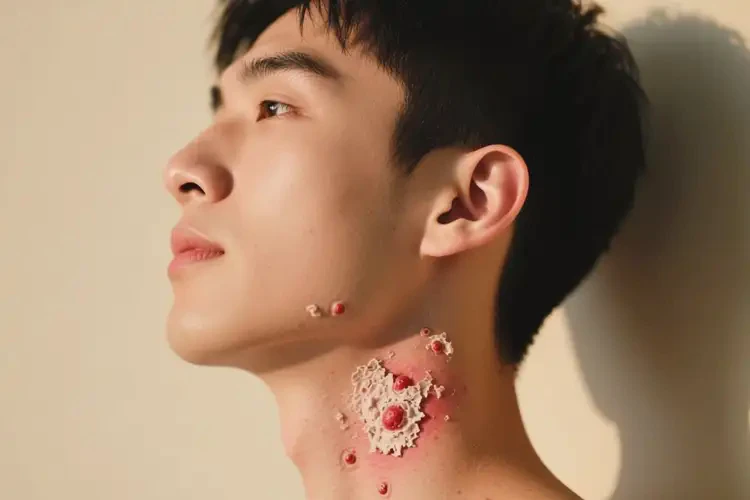 青年人脖子上有濕疹可不可以徹底自愈(圖1)