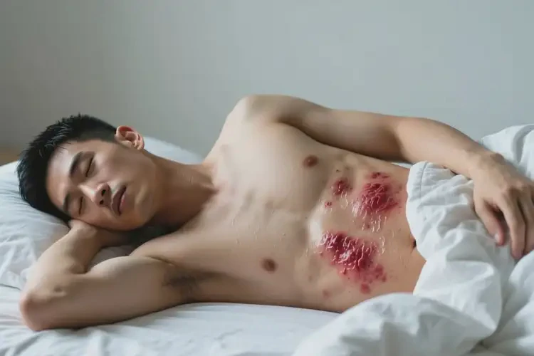 男性肚子有濕疹不管它會(huì)自己痊愈嗎(圖1)