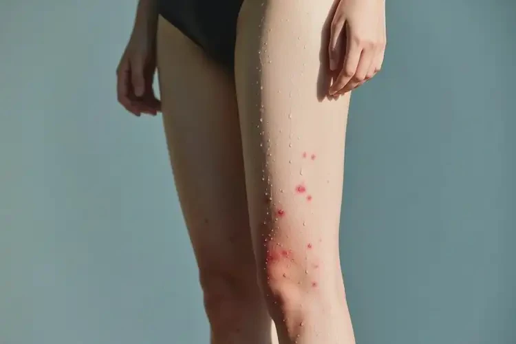 女生大腿出現(xiàn)濕疹不管它會自己好嗎(圖2)